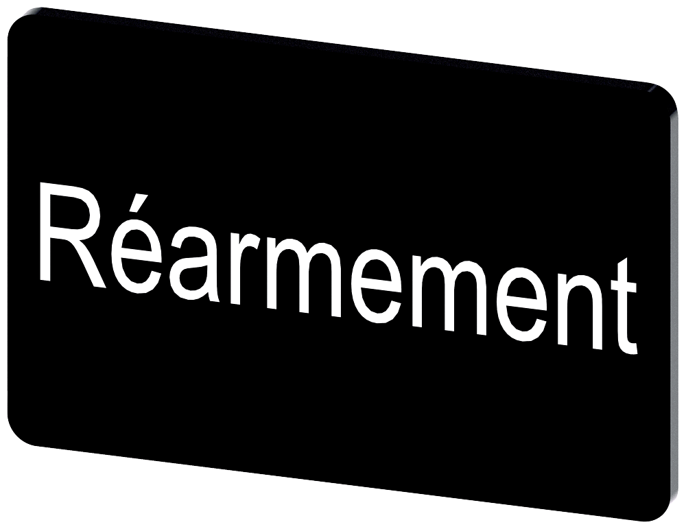 PLACA DE IDENTIFICAÇÃO 17,5X27MM PLACA PRETO INSCRIÇÃO: REARMEMENT 3SU19000AD160GV0 SIEMENS
