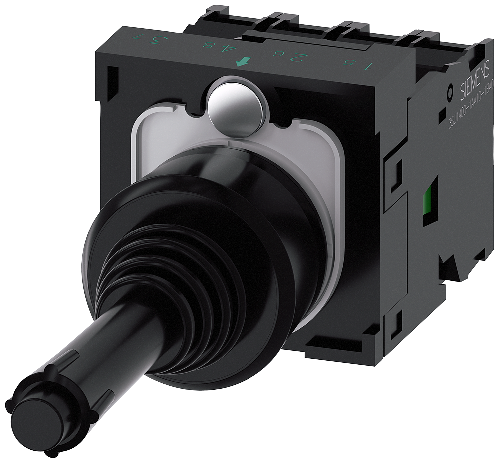 COMUTADOR DE BARRAS CRUZADAS 22 MM REDONDO PLÁSTICO PRETO 4 POSIÇÕES DE 3SU11007BF101QA0-ZX90 SIEMENS