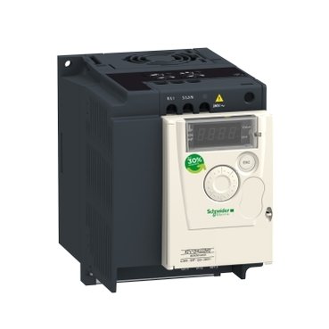 [Imagem INVERSOR DE FREQUÊNCIA MONOFÁSICO 1,5KW 7,5A 200/240V 50/60HZ ATV12HU15M2 SCHNEIDER]