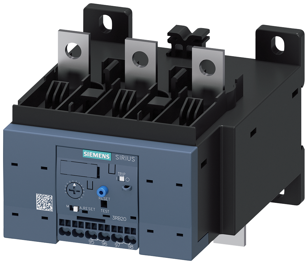 [Imagem do produto RELÉ DE SOBRECARGA 50-200A, PARA PROTEÇÃO DO MOTOR, S6, CLASS 10, RESET AUTO- 3RB20561FF2 SIEMENS]