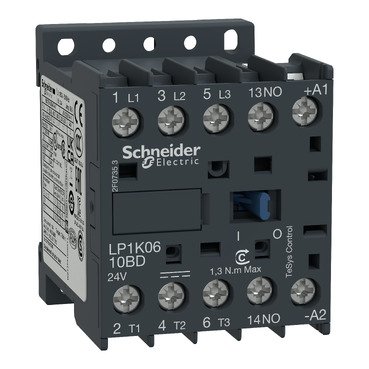 [Imagem do produto CONTATOR  TRIPOLAR TESYS K 12A 1NA 110VCC LP1K1210FD SCHNEIDER]