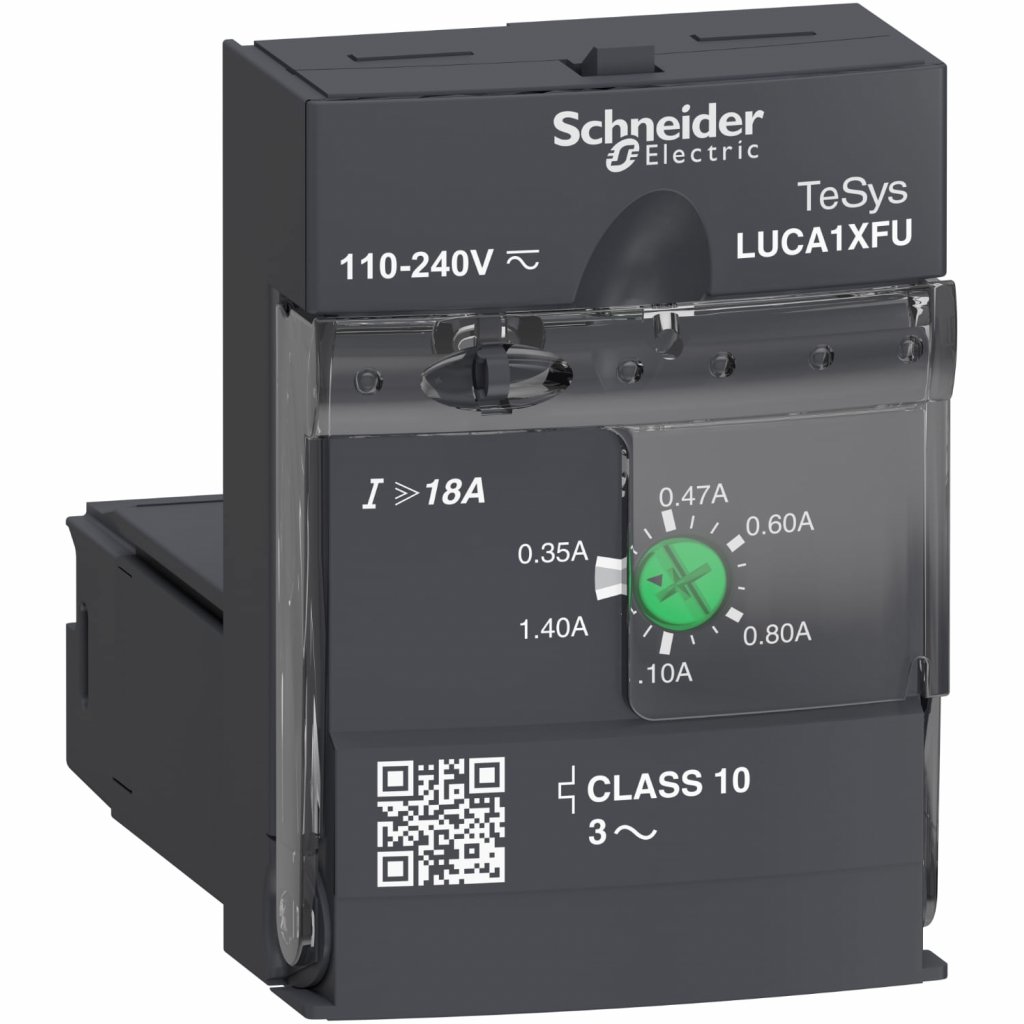 [Imagem UNIDADE DE CONTROLE STANDARD TRIFASICO CLASSE 10 0.351.4A 110240VCA LUCA1XFU SCHNEIDER]