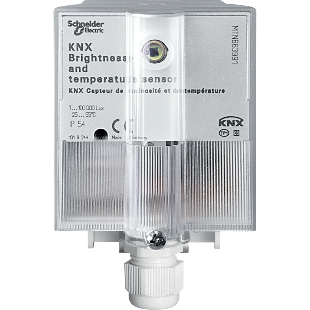 [Imagem SENSOR DE TEMPERATURA E LUMINOSIDADE EXTERNO KNX SCHNEIDER]