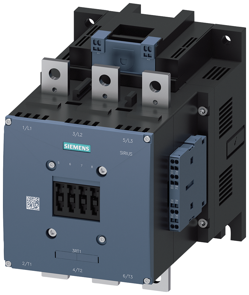 [Imagem do produto CONTATOR AC3 400A 200/220VUC 2NA+2NF MOL 3RT10752AM36 SIEMENS]