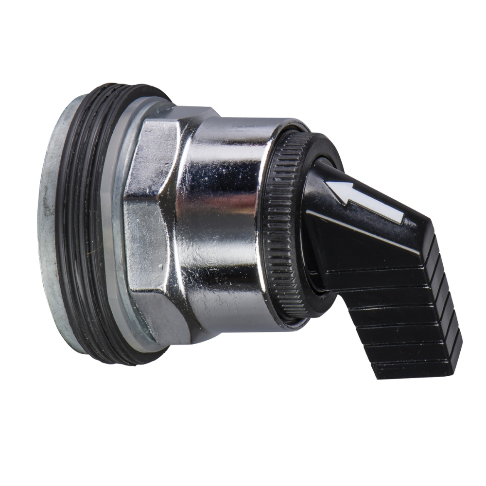 [Imagem CABEÇOTE PARA CHAVE SELETORA Ø30MM METÁLICO MANOPLA LONGA 3 POSIÇÕES RETORNO POR MOLA 9001KS502FB SCHNEIDER]