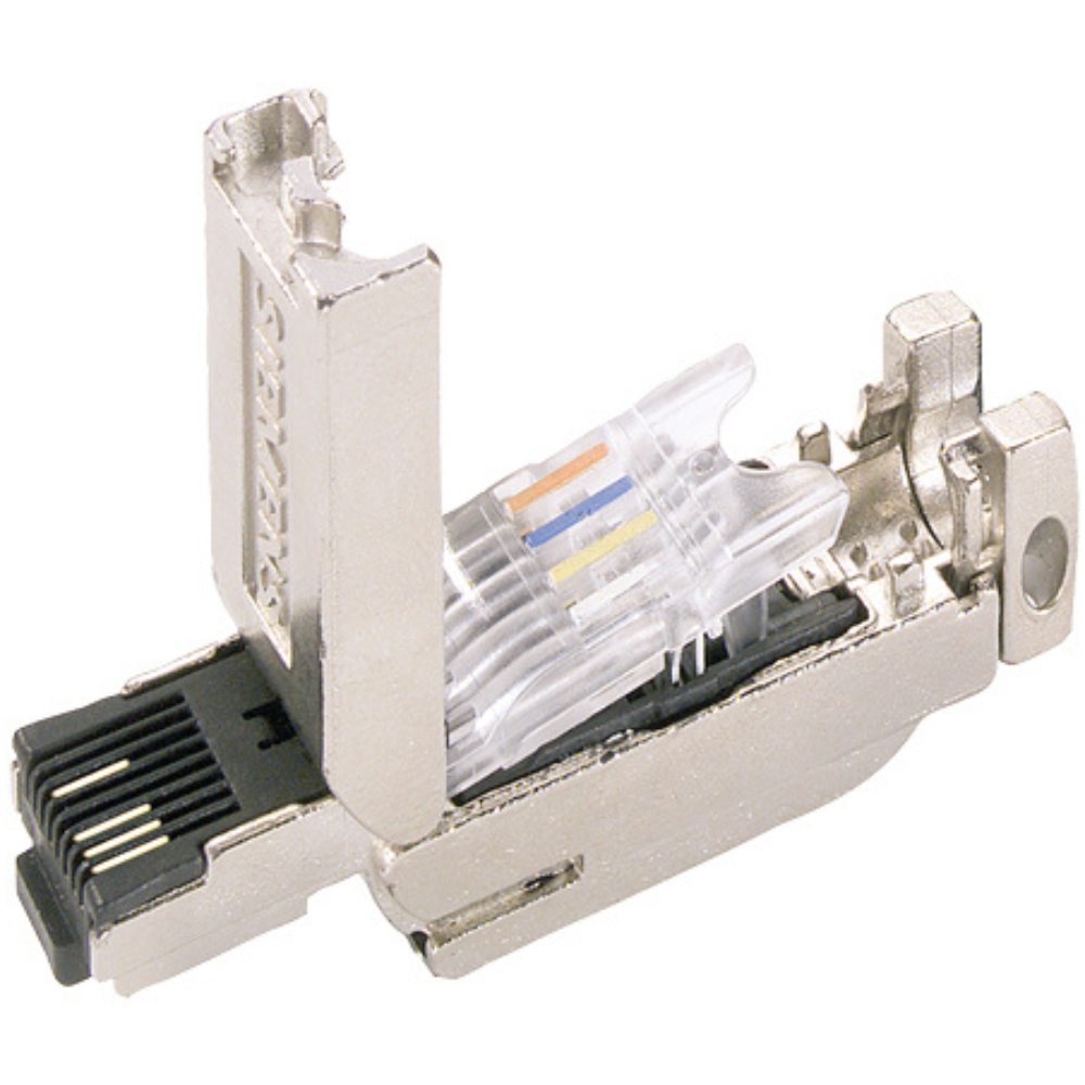 [Imagem CONECTOR ETHERNET RJ45 2X2 180° UNIDADE 6GK19011BB102AA0 SIEMENS]
