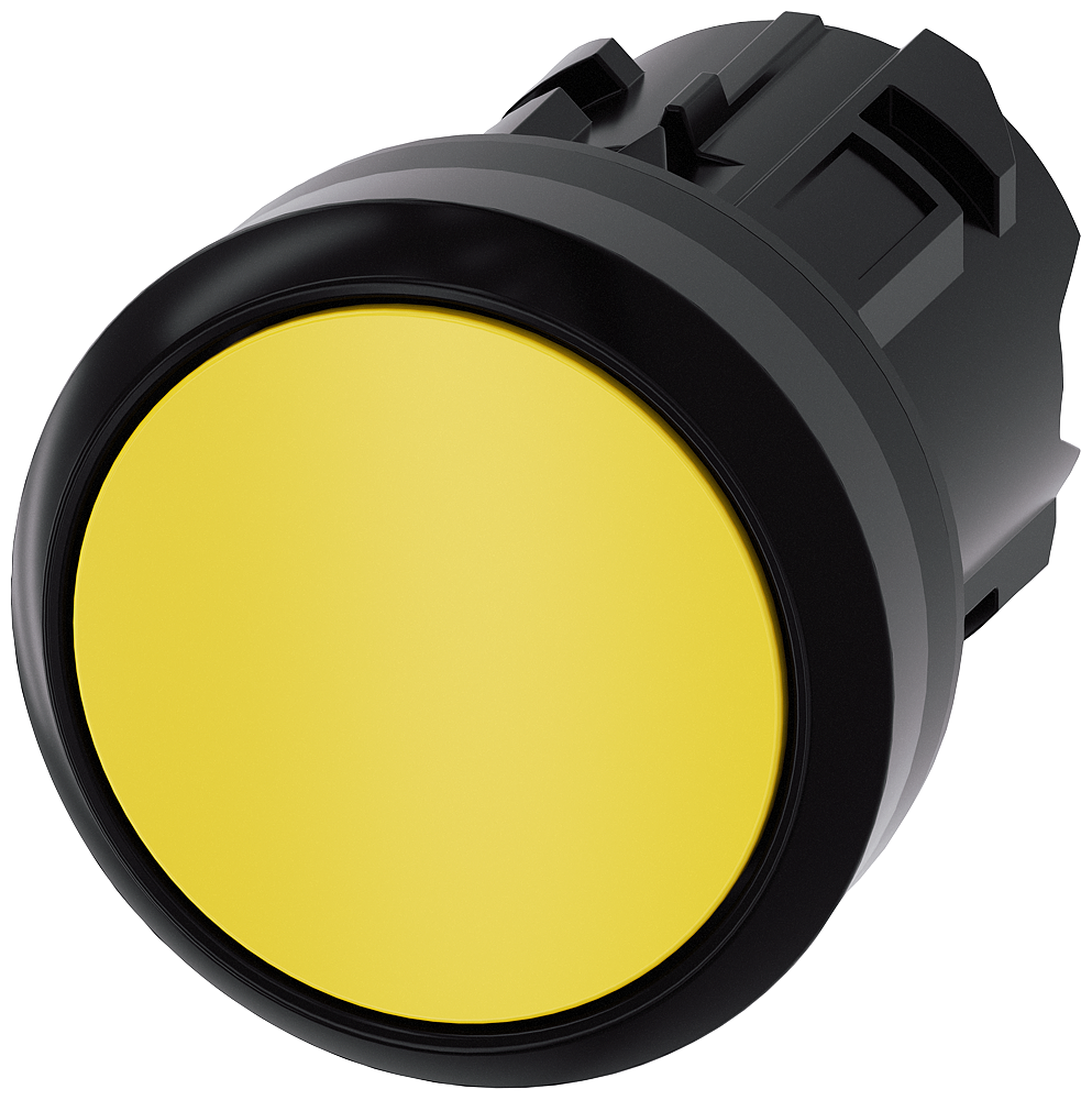 BOTÃO 22 MM REDONDO PLÁSTICO AMARELO BOTÃO DE PRESSÃO PLANO R 3SU10000AB300AA0-ZY10 SIEMENS
