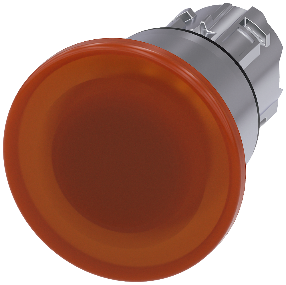 BOTÃO LUMINOSO EM FORMA DE COGUMELO 22 MM REDONDO METAL DE ALTO BRILHO Â 3SU10511BA000AA0-ZY12 SIEMENS