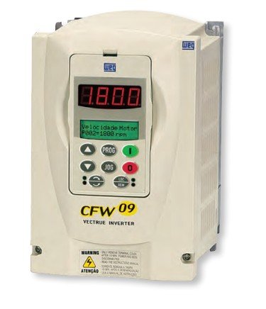 [Imagem INVERSOR DE FREQUÊNCIA TRIFÁSICO 3,7KW 10,8A 380/480V 50/60HZ CFW090009T3848PSZ WEG]
