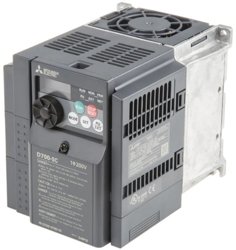 [Imagem INVERSOR DE FREQUÊNCIA TRIFÁSICO 2,2KW 6A 380/480V 50/60HZ FRE54015K MITSUBISHI]