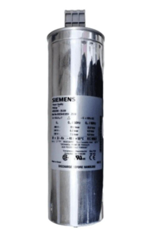 [Imagem do produto CAPACITOR TRIFÁSICO 20KVAR 480V B32344E4162Z780 A7B10001207394 SIEMENS]