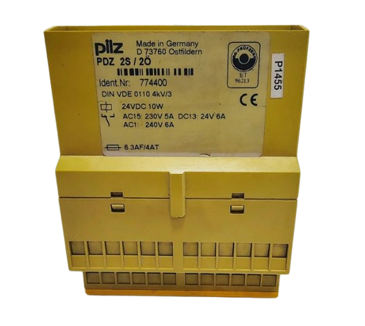 [Imagem RELÉ DE SEGURANÇA 10KW 5A 24VDC PDZ24VDC2NO2NC PILZ]