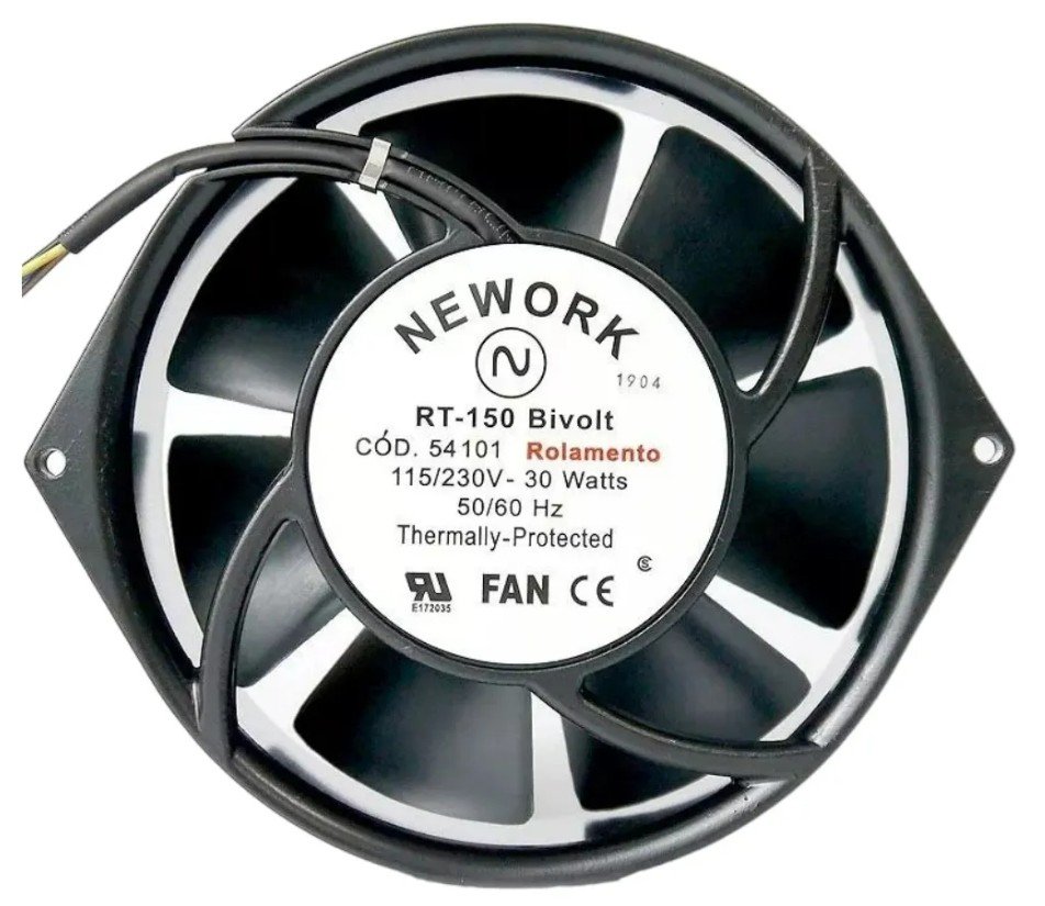 [Imagem do produto VENTILADOR MONOVOLT 172X150X55MM 220V 50/60HZ 54101 RT150 NEWORK]