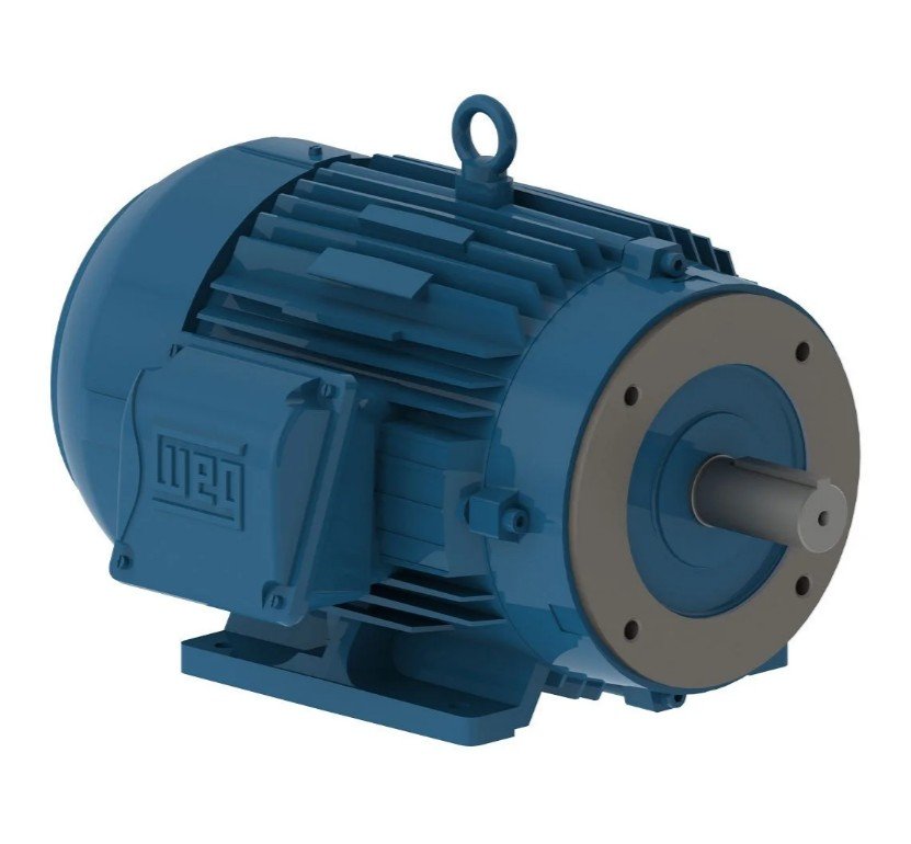 [Imagem MOTOR CA TRIFÁSICO 7,5KW 25,8/14,9/12,9A 220/380/440V 60HZ 1760RPM 132S IP55 11401328 WEG]