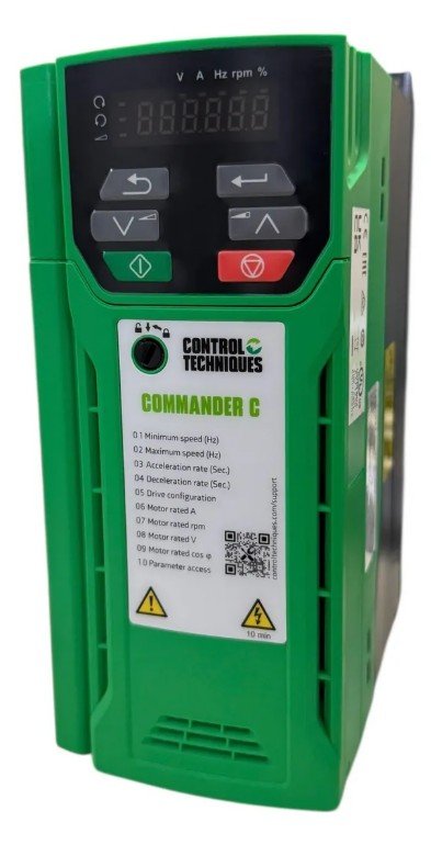 [Imagem INVERSOR DE FREQUÊNCIA TRIFÁSICO 0,75KW  2,3A 380/480V 50/60HZ C20002400023A CONTROL TECHNIQUES]
