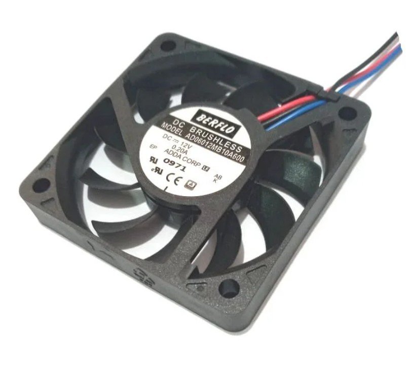 [Imagem VENTILADOR 60X60X10 12V  0.20A ( AD06013MB10A600 ) BERFLO]