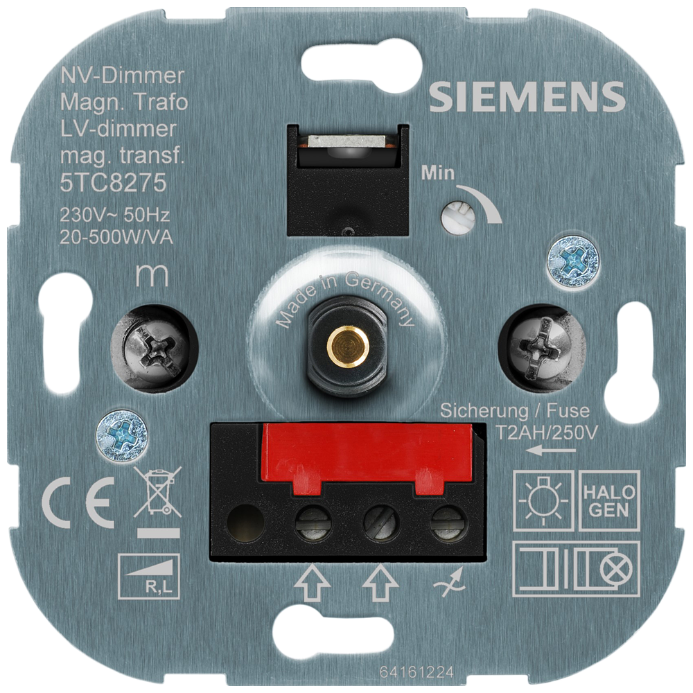 DIMERIZADOR ROTATIVO COM CHAVE BIDIRECIONAL PARA LÂMPADAS INCANDESCENTES E LÂ 5TC8275 SIEMENS