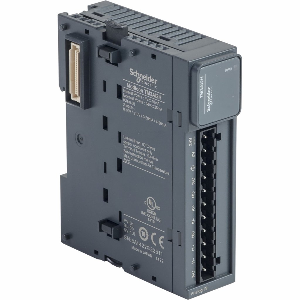 [Imagem MÓDULO ENTRADA ANALÓGICA 2E 16 BITS 24VCC IP20 TM3AI2H SCHNEIDER]