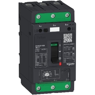 [Imagem do produto MOTOR CIRCUIT BREAKER, TESYS GV4, 3P, 50 A, ICU 100 KA, MAGNETIC, EVERLINK TERMINALS SCHNEIDER]