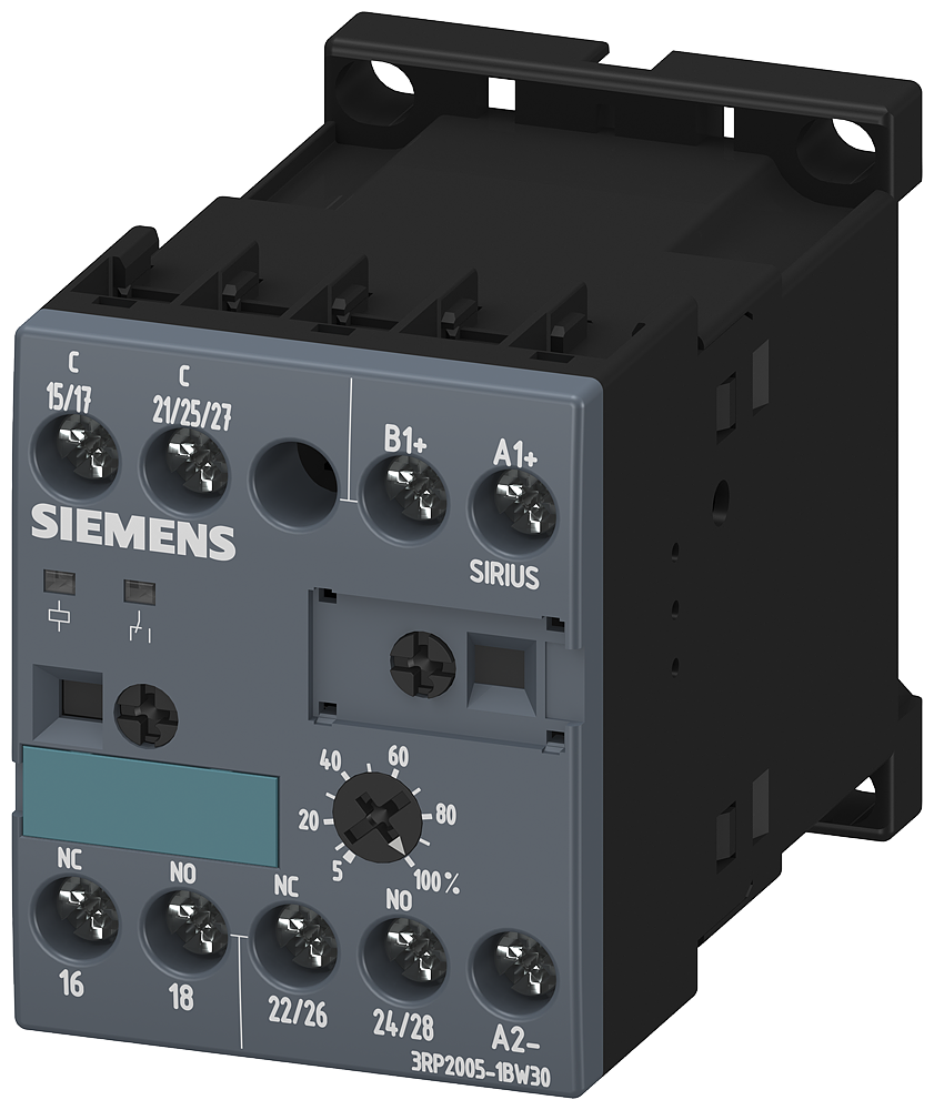 [Imagem do produto RELÉ TEMPORIZADOR MULTIFUNÇÃO 0,05S/100H 24/240V 3RP20051BW30 SIEMENS]