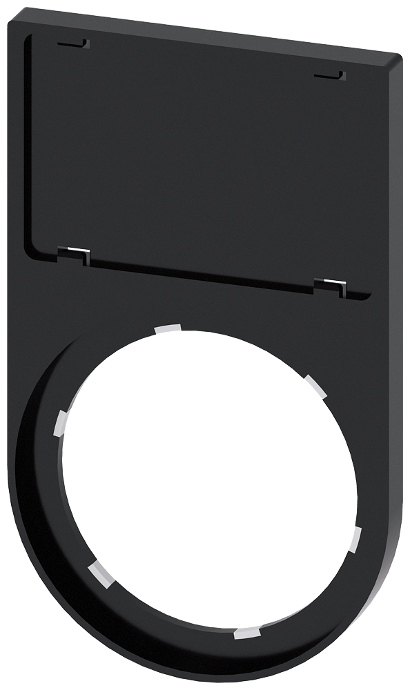 SUPORTE DE PLACA PLANO MOLDURA ARREDONDADA EMBAIXO PRETO PARA PLACA DE DE 3SU19000AS100AA0-ZX90 SIEMENS