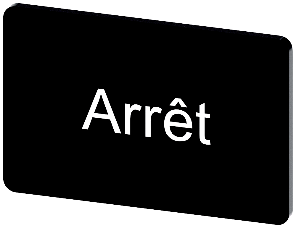 PLACA DE IDENTIFICAÇÃO 17,5X27MM PLACA PRETO INSCRIÇÃO: ARRET 3SU19000AD160GB0 SIEMENS
