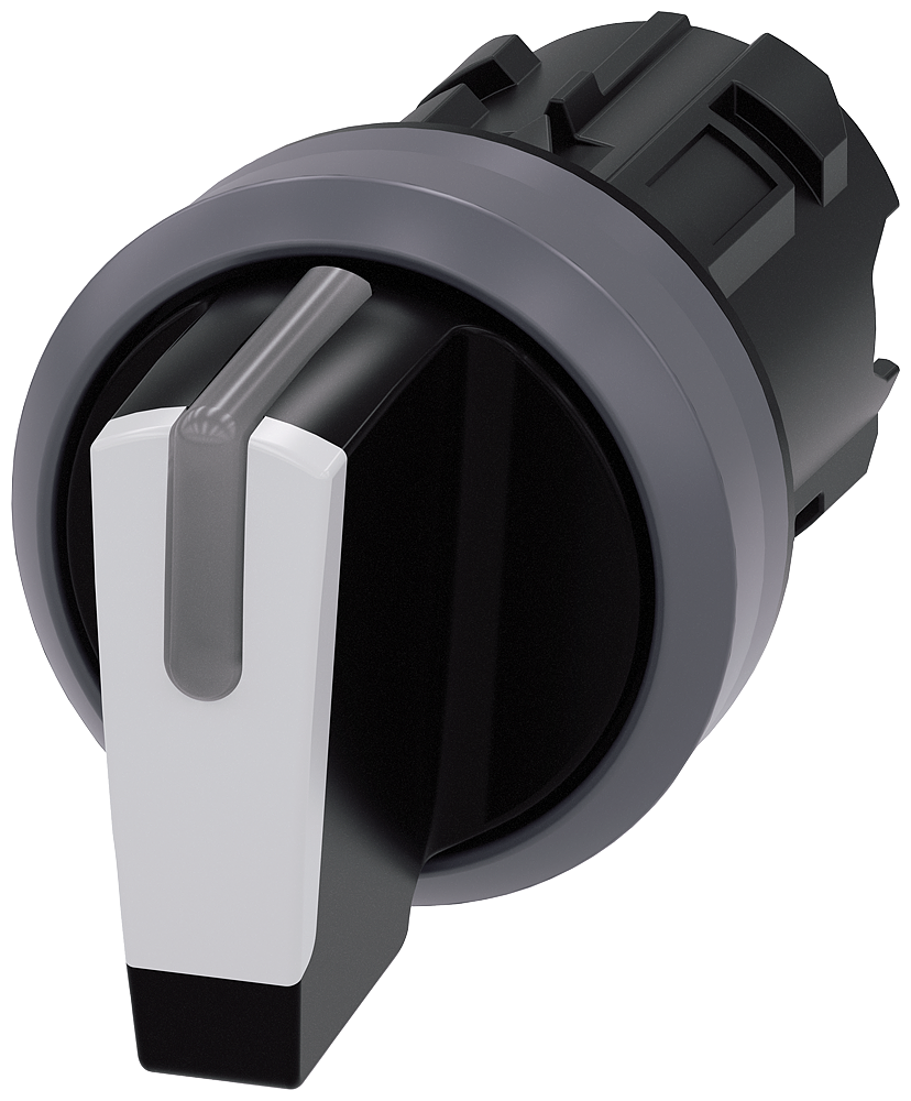 [Imagem do produto FRONTAL COMUTADOR ANEL MOMENTÁNEO 3 POSIÇÕES BRANCO 3SU10322BM600AA0 SIEMENS]