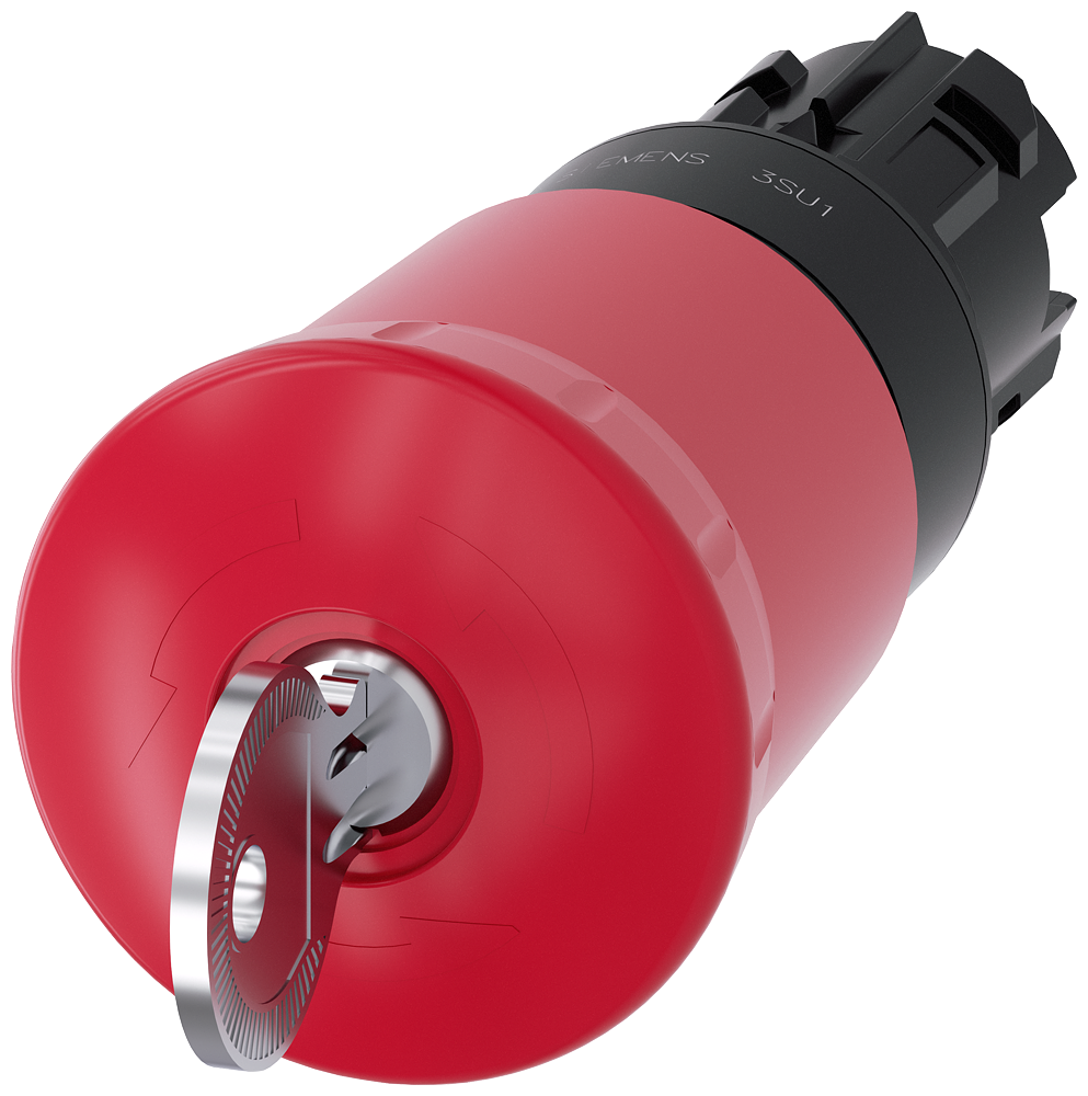 BOTÃO DE PARADA DE EMERGÊNCIA EM FORMA DE COGUMELO 22 MM REDONDO PLÁSTICO, 3SU10001HN200AA0-ZX90 SIEMENS