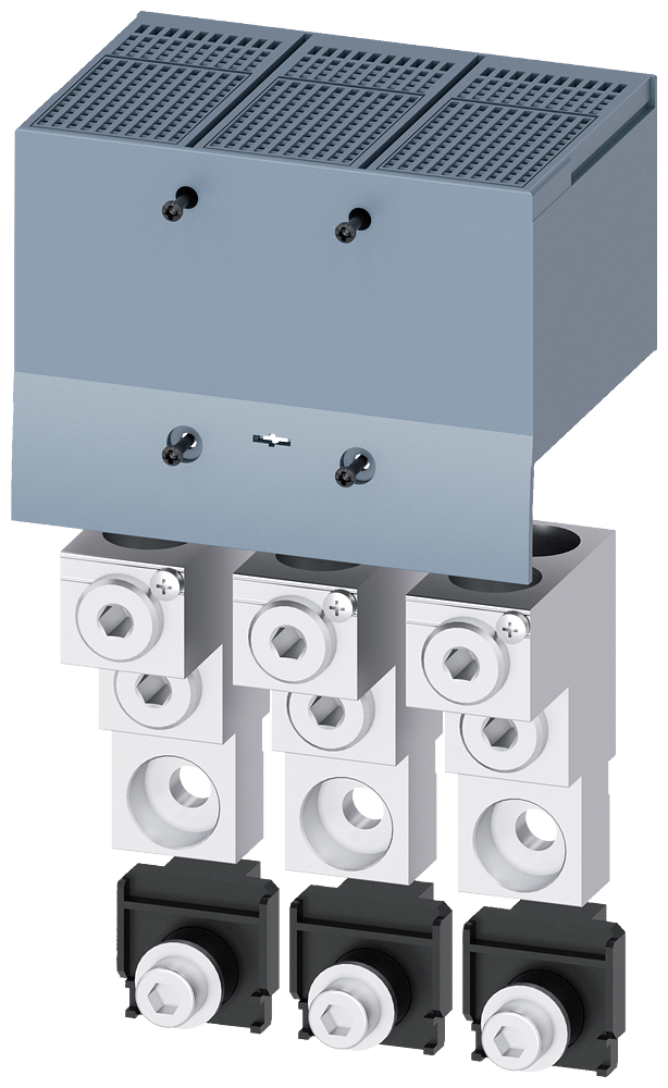 [Imagem BORNE DE CONEXÃO PARA CONDUTOR CIRCULAR TA2.4 2 X 70…300 MM² PARA 2 CABOS COM 3VM94830JC23 SIEMENS]