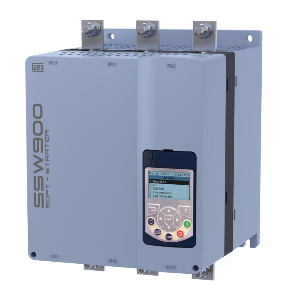 [Imagem CHAVE DE PARTIDA TRIFÁSICA 110,3KW 412A 220/240VCA 50/60HZ SSW900D0412T5E4 13256770 WEG]