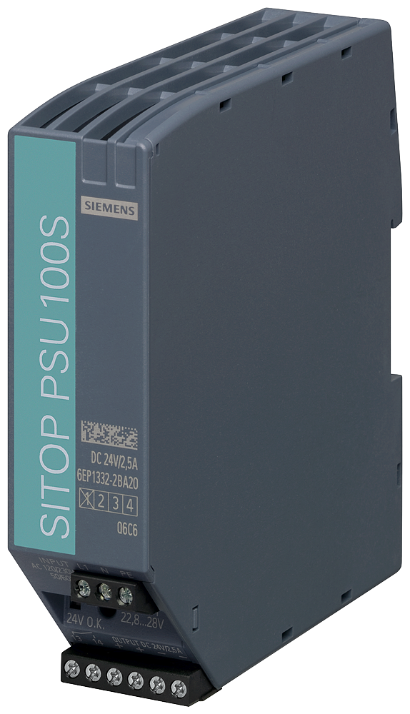 [Imagem FONTE ESTABILIZADA E120 230VCA S24VCC 2,5A SITOP PSU100S 6EP13322BA20 SIEMENS]