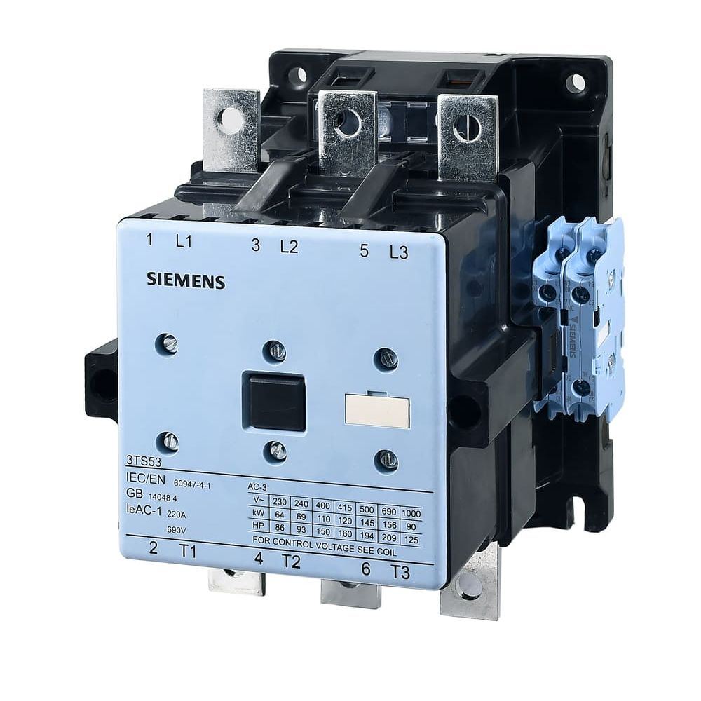 [Imagem CONTATOR 170A AC-3 220V 50/60HZ 2NA2NF 3TS52220AN2 SIEMENS]