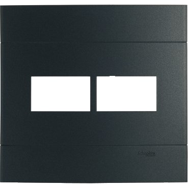 [Imagem PLACA 4X4 2 POSTOS SEPARADOS ONIX DECOR PRM044428 SCHNEIDER]