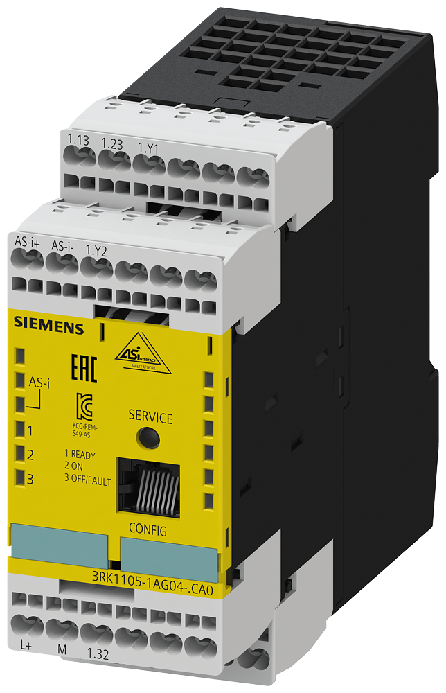 MONITOR DE SEGURANÇA ASISAFE EXPANDIDO 1 F-RO 1 CIRCUITO DE VALIDAÇÃO IP20 3RK11051AG042CA0 SIEMENS