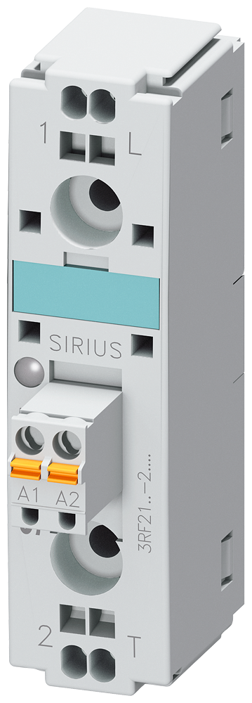 [Imagem do produto RELÉ SEMICONDUTOR 3RF2, MONOFÁSICO, L=22,5MM, 50A 24-230V/110-230V CA 3RF21502AA22 SIEMENS]