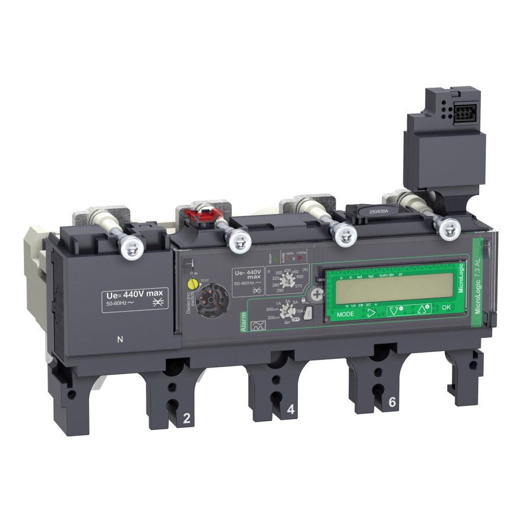 [Imagem MICROLOGIC 7.3E NSX400 630 570A 4P AL C6347A570 SCHNEIDER]