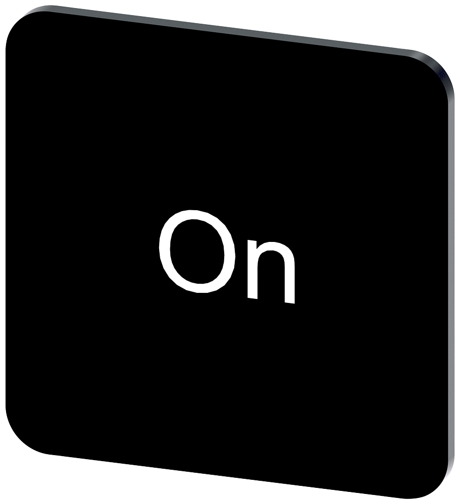 [Imagem do produto PLACA DE IDENTIFICAÇÃO 22X22MM, PLACA PRETO, INSCRIÇÃO: ON 3SU19000AF160DJ0 SIEMENS]