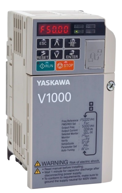[Imagem do produto INVERSOR DE FREQUÊNCIA TRIFÁSICO 2.2/1,5KW 5.9/4.4A 380/480V 50/60HZ CIMR-VB4X0005BBA-8101]