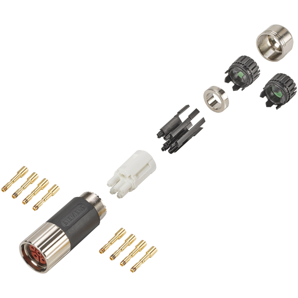[Imagem CONECTOR POTENCIÔMETRO TAMANHO 1 MACHO/FÊMEA 6FX20030LU00 SIEMENS]
