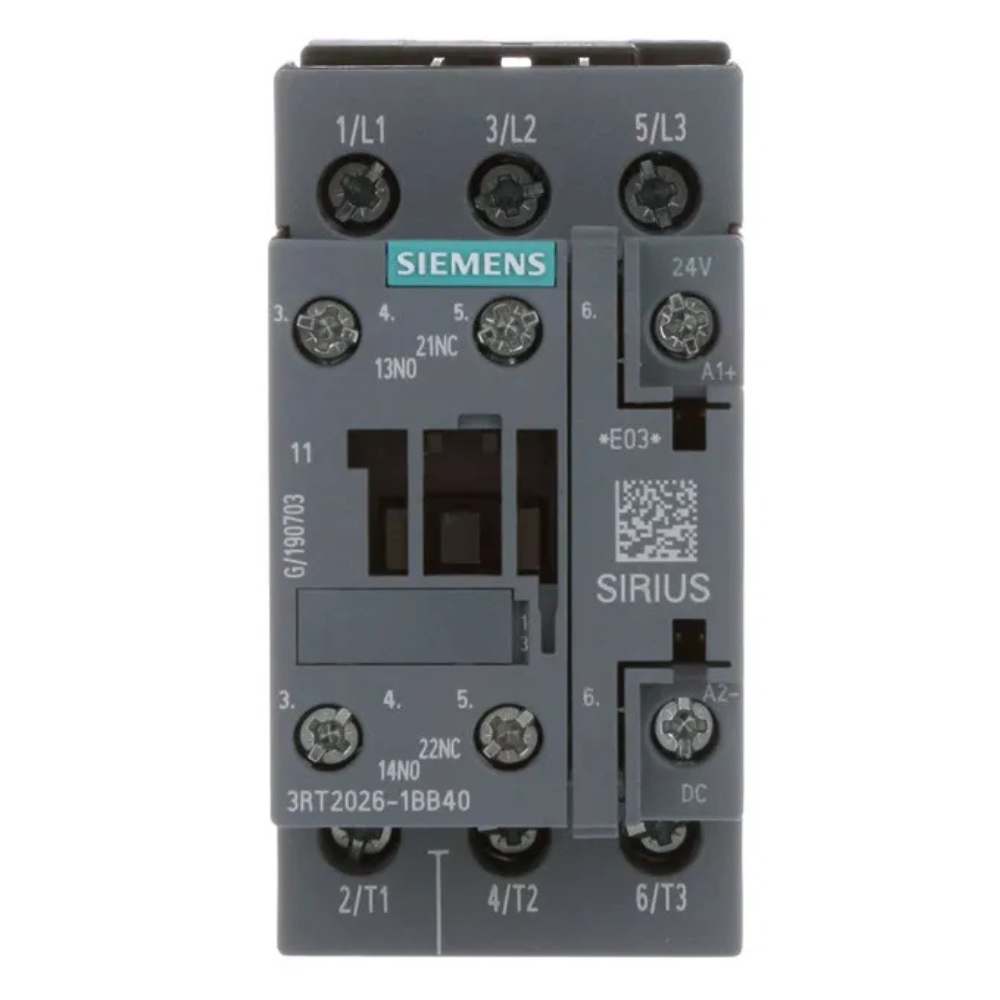 CONTATOR TRIPOLAR 25A 24VCC 1NA+1NF 50/60HZ 3RT20261BB40 SIEMENS CONTATOR-TRIPOLAR-25A-24VCC-1NA-1NF-50-60HZ-3RT20261BB40-SIEMENS-2.png