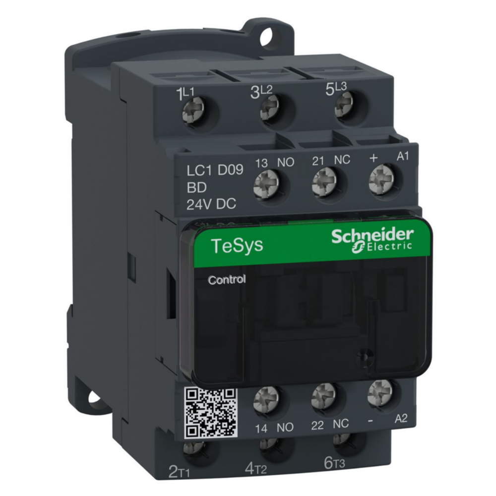 [Imagem CONTATOR TRIPOLAR 9A 1NA+1NF 24VCC LC1D09BD SCHNEIDER]