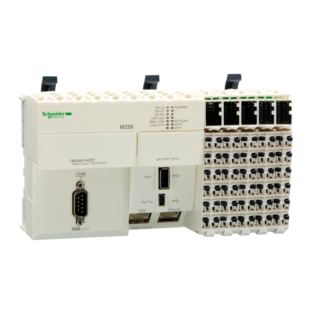 [Imagem CONTROLADOR LÓGICO PROGRAMÁVEL 26 ENTRADAS 16 SAÍDAS DIGITAIS TM258LF42DT SCHNEIDER]