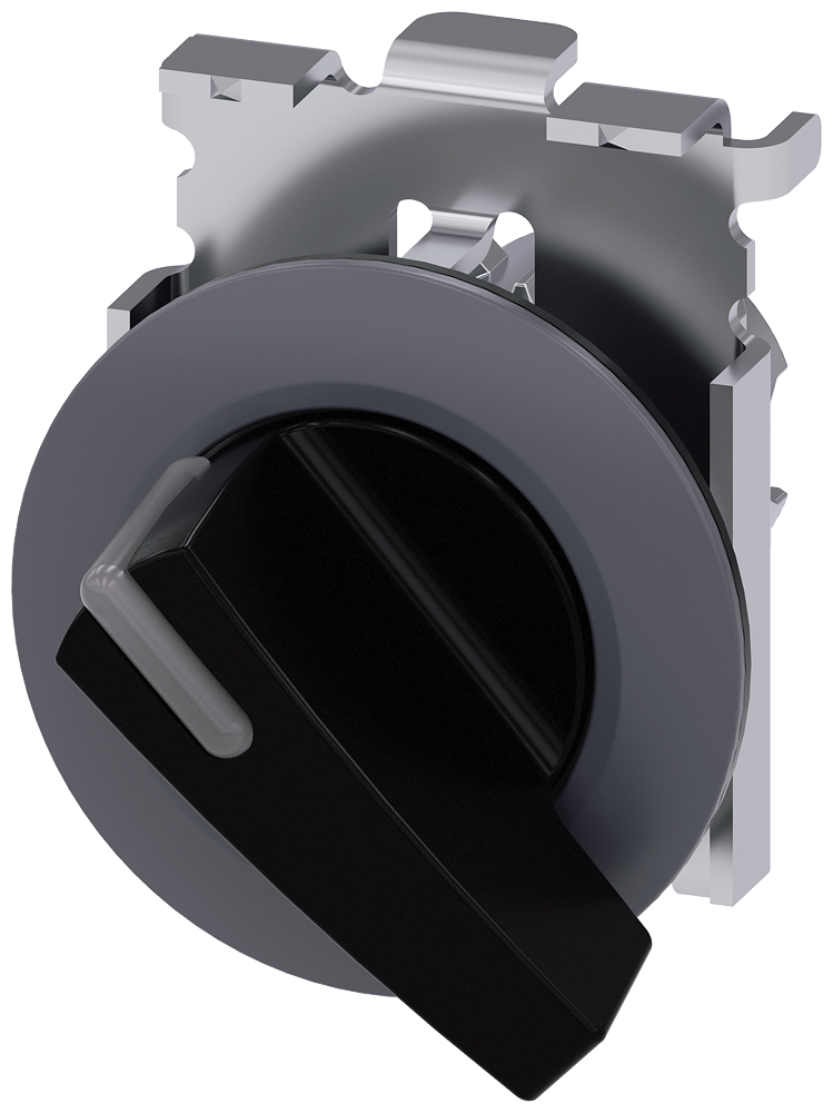 INTERRUPTOR COM MANÍPULO ILUMINÁVEL 30 MM REDONDO METAL MATE PRETO MANÍP 3SU10622EC100AA0-ZX90 SIEMENS