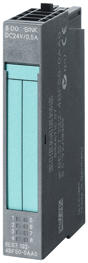 [Imagem do produto ET 200S: EM 8 DO HF 24V DC / 0,5A 6ES71324BF000AB0 SIEMENS]