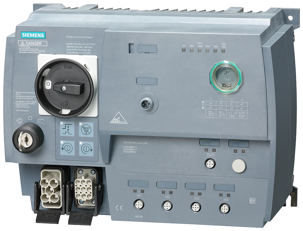 MOTOR DE PARTIDA SIRIUS M200D INTERFACE AS COMUNICAÇÃO: INTERFACE AS 3RK13156KS712AA3 SIEMENS