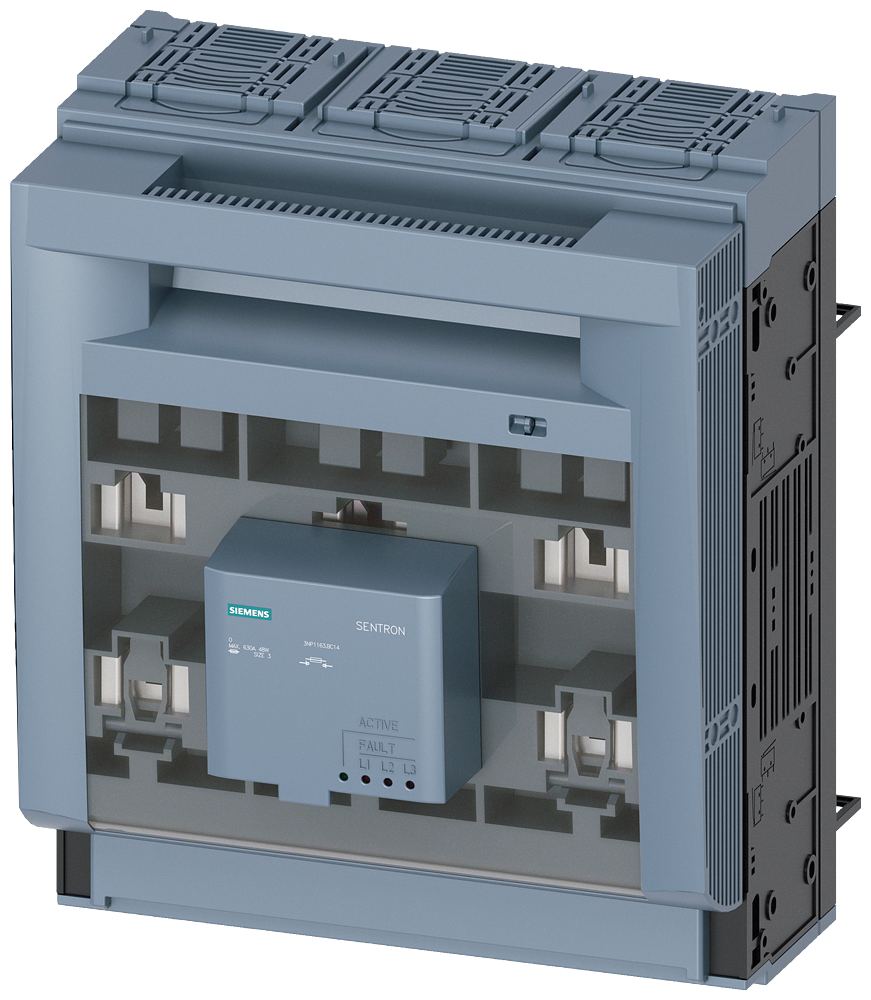 SECCIONADORA-FUSÍVEL SOB CARGA 3NP1 DE 3 POLOS NH3 630 A 3NP11631BC14 SIEMENS