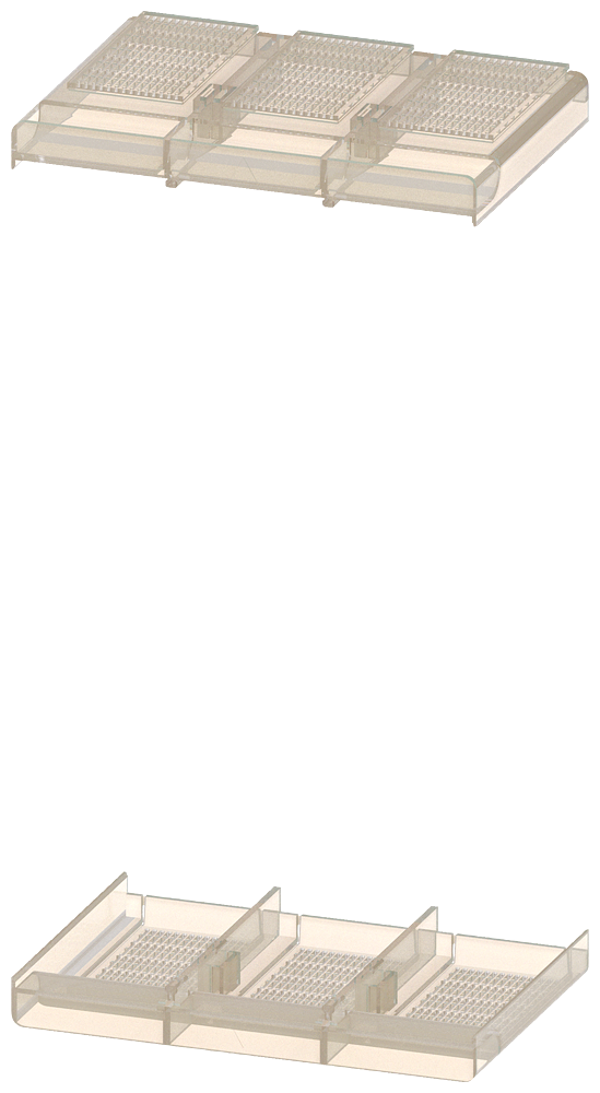 [Imagem TAMPA DE TERMINAL CURTA DE 3 POLOS 2 PEÇAS ACESSÓRIOS PARA: DISJUNTOR, DE 3 P... 3VA98710WD30 SIEMENS]