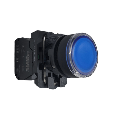 [Imagem BOTÃO 22MM PLÁSTICO  LUMINOSO LED 220 240 XB5AW36M1 SCHNEIDER]