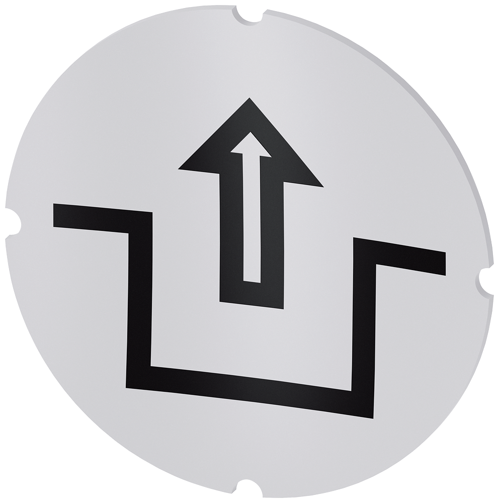 [Imagem do produto PLACA EMBUTIDA PARA BOTÃO DE PRESSÃO ILUMINADO, REDONDO, LEITOSO, SÍMBOLO: DE 3SU19000AB710RL0 SIEMENS]