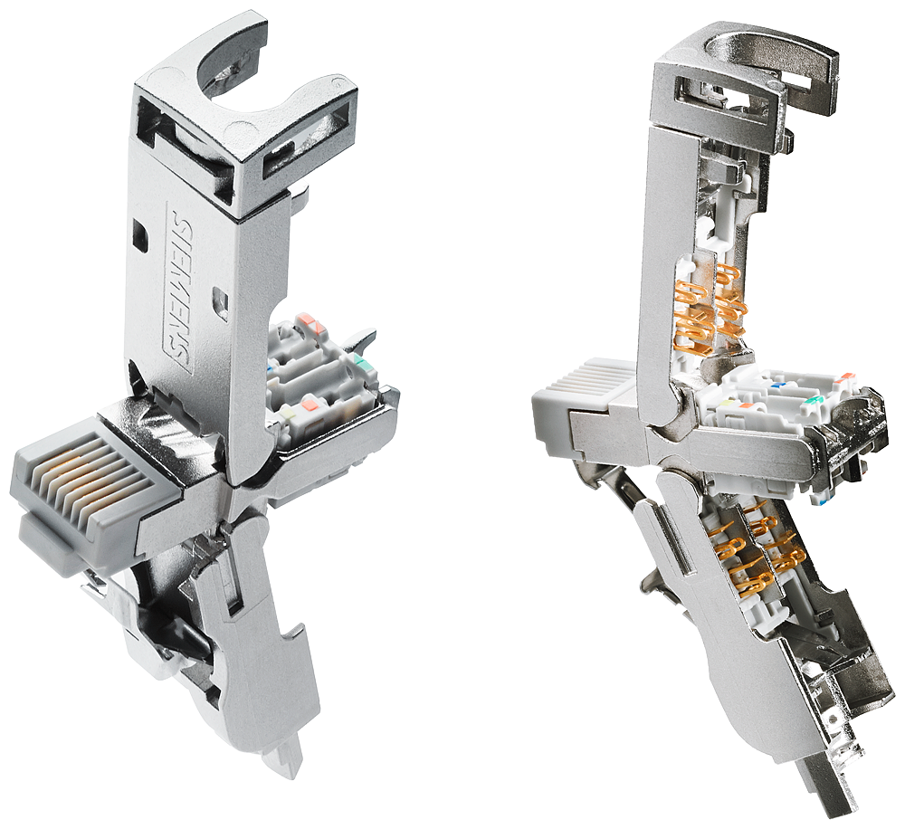 [Imagem CONECTOR ETHERNET RJ45 4X2 180° 50 PEÇAS 6GK19011BB122AE0 SIEMENS]